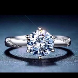 Moissanite 2ct 925 silver Ring color D